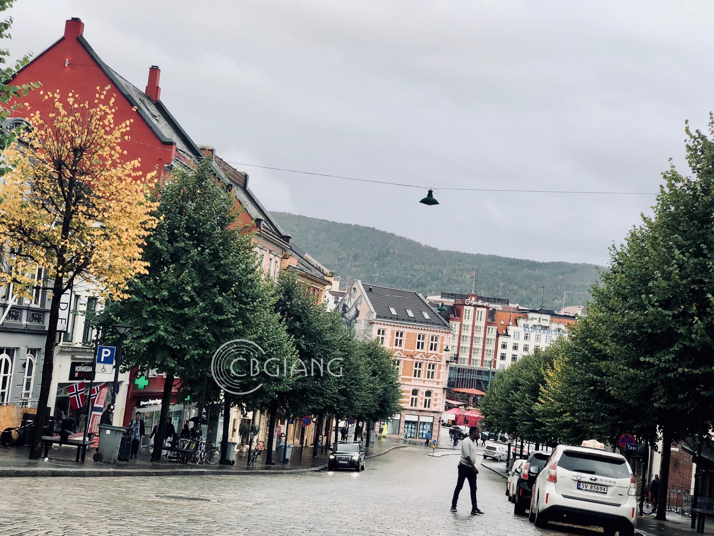 Tuyến phố chính ở Bergen Nauy