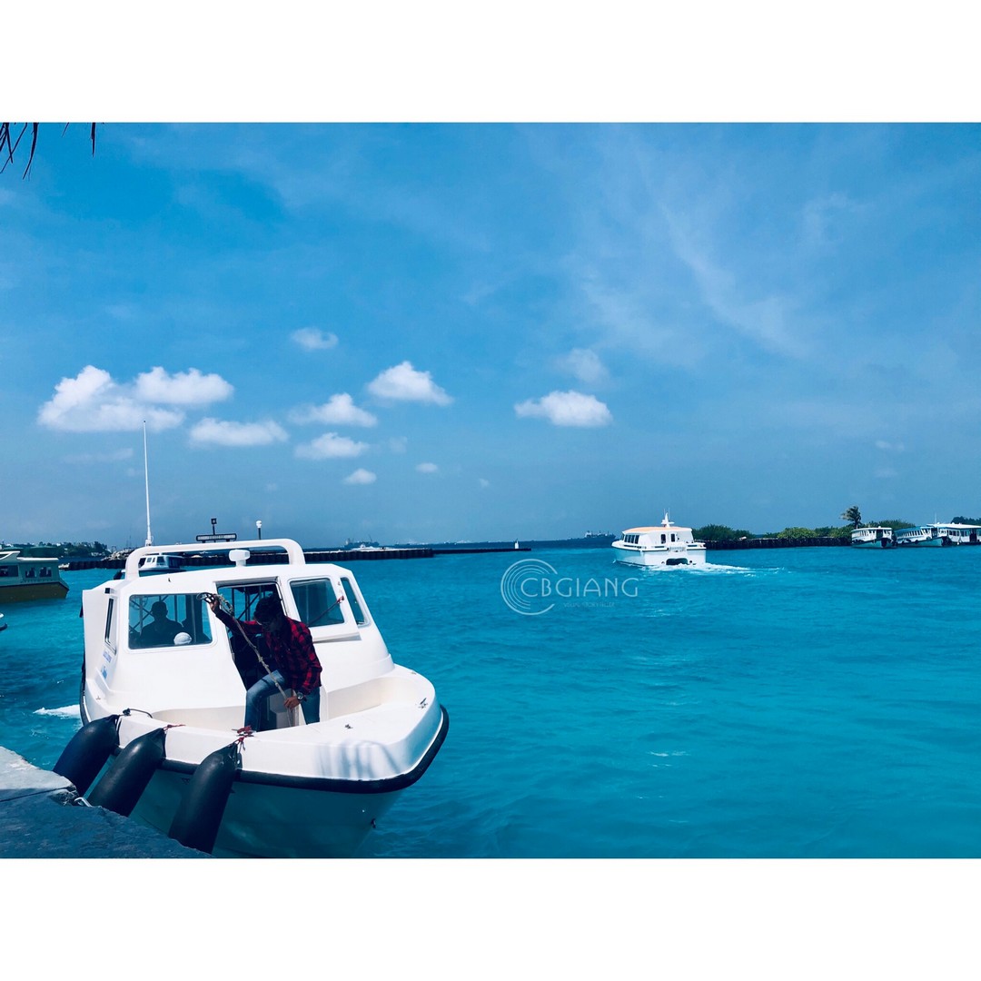 Bến tàu đón khách du lịch đi đến các resort tại Maldives ở sân bay Huhumale